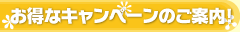 お得なキャンペーンのご案内!