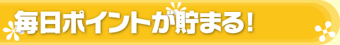 毎日ポイントが貯まる